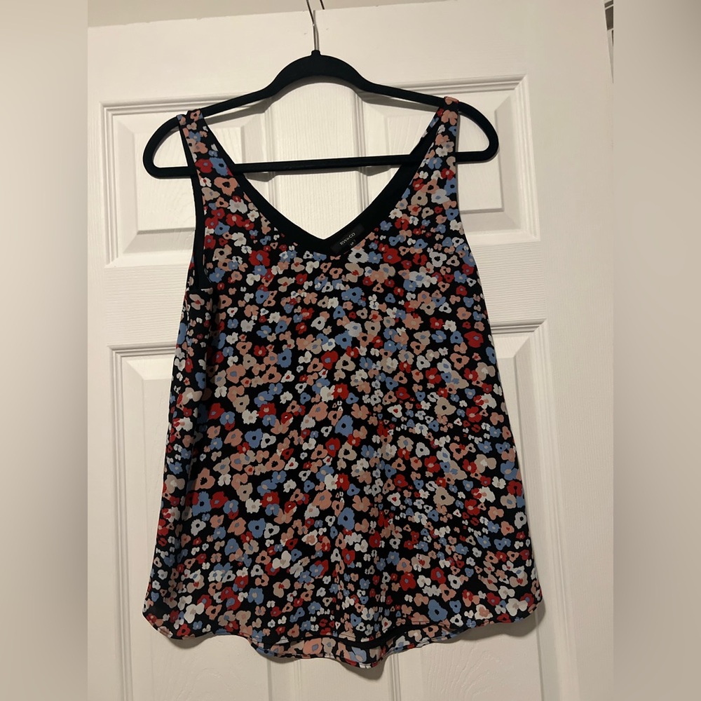 RW&CO. Floral Tank Top - Black, Red, Blue size S